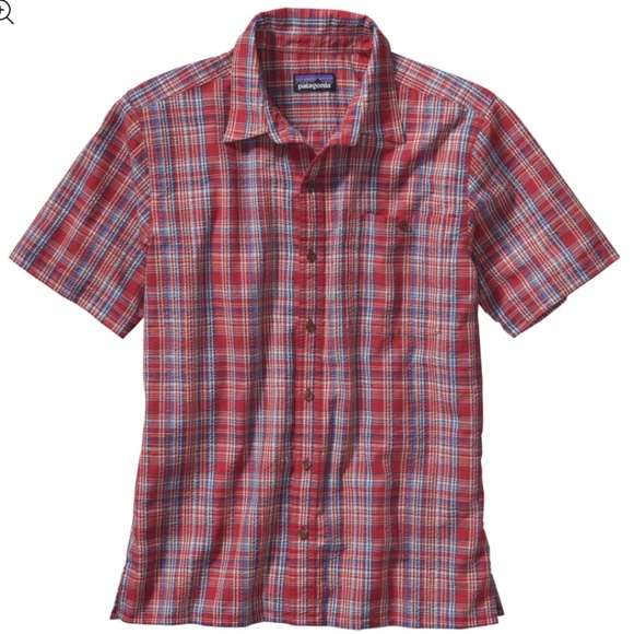 Patagonia Men’s Red Multi Check Puckerware Outdoor Shirt Sz-XL - Picture 1 of 8